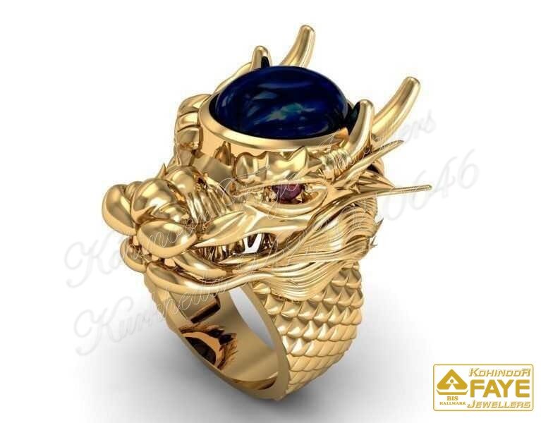 Gold Flower crystal ring 22K GR2529