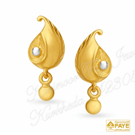 Gold Embossed hoop earrings 24K E2511