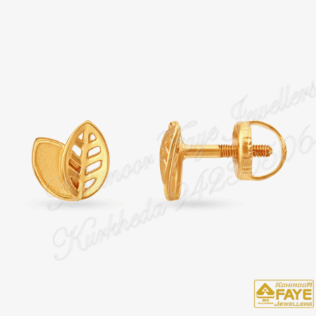 Gold Embossed hoop earrings 24K E2512