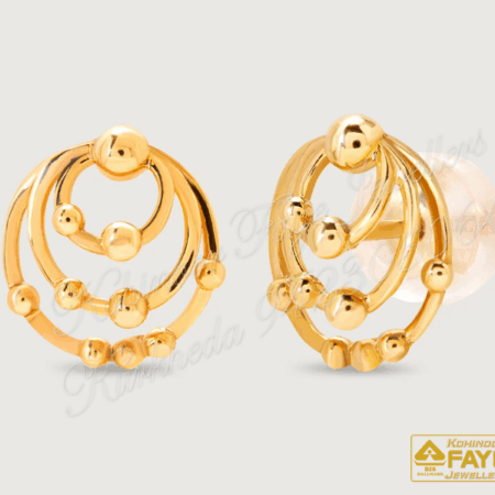 Gold loop earrings 22K E2510