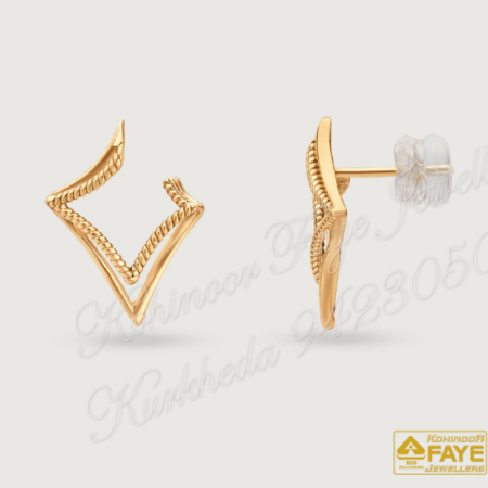 Gold Beaded pendant earrings 24K E2516