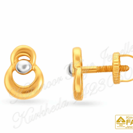 Gold Faceted crystal hoop earrings E2525