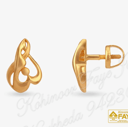 Gold pendant earrings 22K E2520