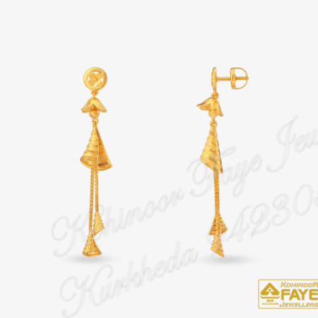Gold Earrings crystals knots 2514