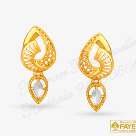 Gold Pendant Earrings E2503